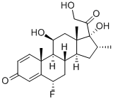 6a-Fluoro-11b,17a,21-trihydroxy-16a-methyl-1,4-pregnadiene-3,20-dione(53-33-8)